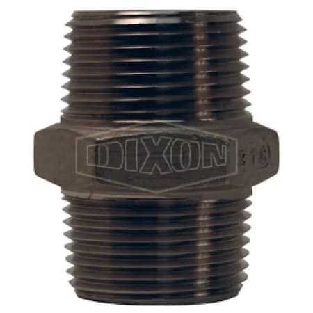 Dixon Straight Hex Nipple, 1/2 in MNPT, 316 SSss Steel HN50SS
