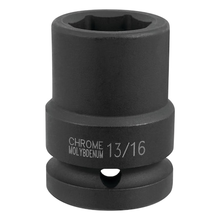 Performance Tool 3/4 in. Dr. 13/16 in. 6pt Impact Socket, Chrome Moly, Rounded Corners M740-26