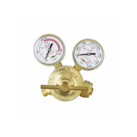 Gentec Single Stage Regulators, Acetylene, CGA 520, 400 psi inlet 331-152Y-15-5