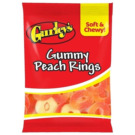Gurleys Candy, Gummy, Gummy Peach Ring Flavor, 5 oz 743784