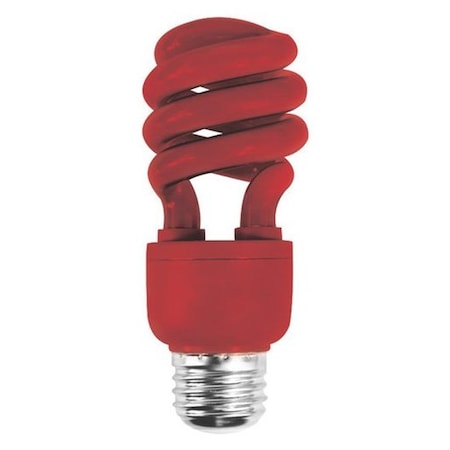 Visual Effects RED CFL Bulb in Standard Edison USA Lamp Base Energy Saving V13RD