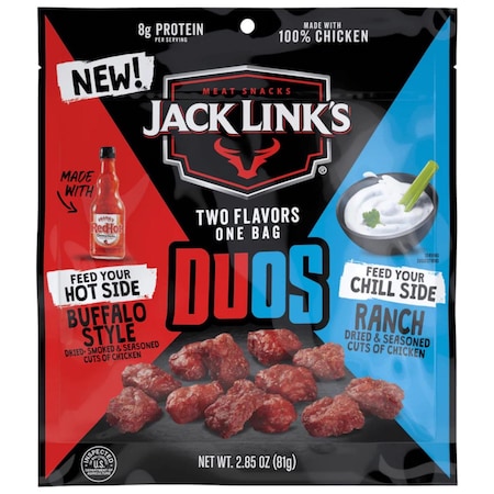 Jack Links RedHot/Ranch Chicken Jerky 2.85 oz Bagged 10000043328