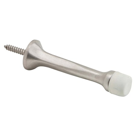 Schlage Door Stop, 7/8 in Dia Base, 3-1/8 in Projection, Brass, Satin Chrome 61MB26D
