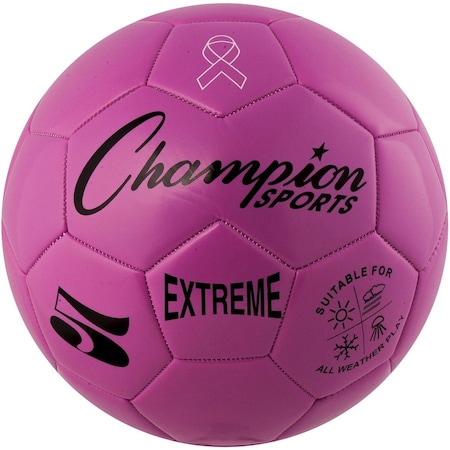 Champion Sports EX5PK 8.75 in. Extreme Series Size 5 Soccer Ball; Pink EX5PK