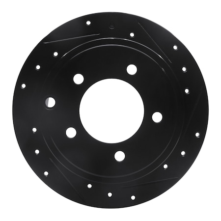 Dynamic Friction Co DFC Brake Rotor - Drilled and Slotted - Black 633-39022R