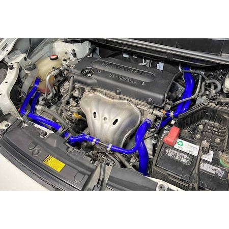 Hps Performance High Temp Reinforced Silicone Radiator, Heater, and expansion tank Coolant Hose Kit, Blue,  57-2149-BLUE