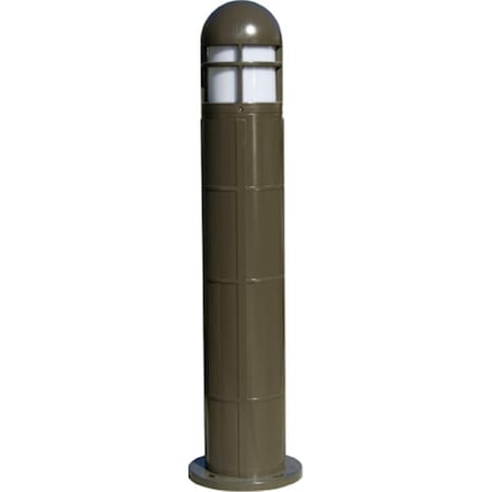 Feeltheglow 60W 120V Fiberglass Bollard, Bronze - 41.84 x 10.25 x 10.25 in. FE2946958