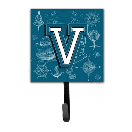 Carolines Treasures Letter V Sea Doodles Initial Alphabet Leash and Key Holder CJ2014-VSH4