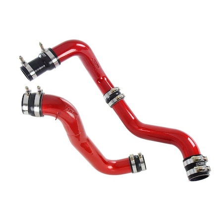 Hps Performance Stainless Steel Intercooler Charge Pipe Kit (Cold and Hot Side), Red,  17-150R