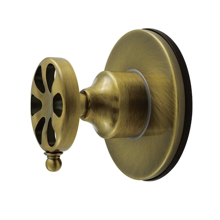 Kingston Brass Single-Handle Six-Way Diverter Valve with Round Trim Kit, Antique Brass KS4033RX