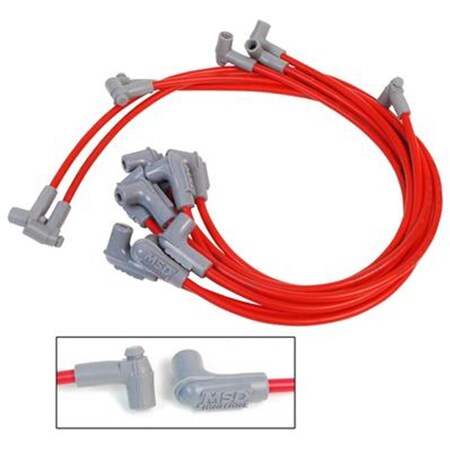Powerplay 31229 Spark Plug Wire Set - 8 Cylinder, Red PO369636