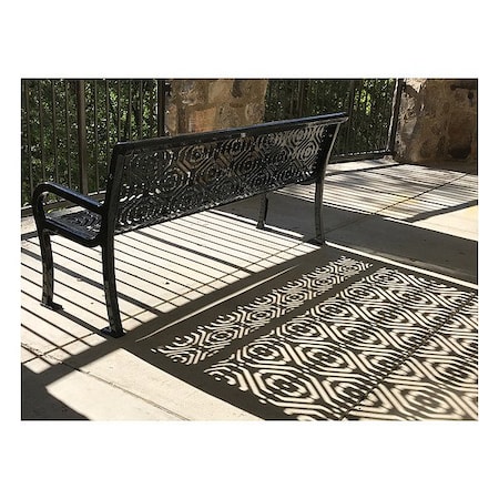 Ultraplay Outdoor Bench, 48 in L, Black 954-FB4