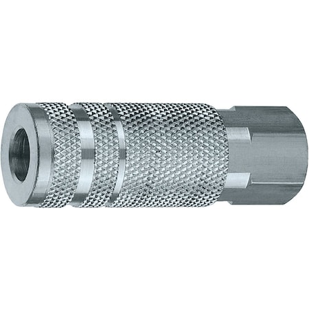 Tru-Flate Lincoln Series Push-to-Connect 1/4'' FNPT Coupler 13-435