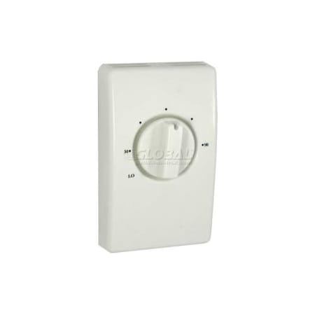 Tpi Line Voltage Thermostat, Single Pole With Leads, 50-90 Degrees F, 22 A, 277V AC, Ivory S2022H10AB