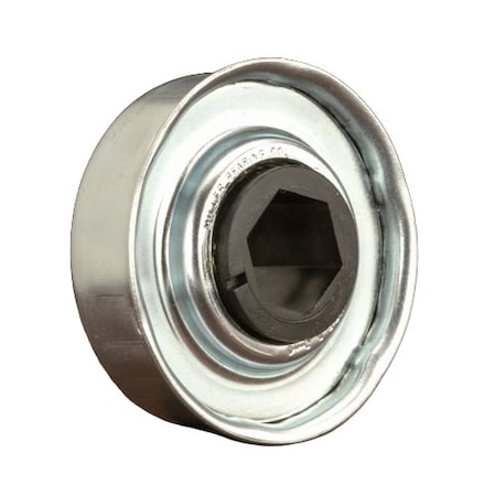 Miller Bearing Conveyor Bearing, Flanged Semi-Precision, 316 Stainless Steel, 0.4375 in Bore Dia., Hex Bore FC-2280-11HVT-G