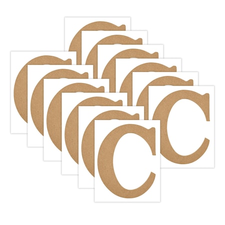 Plaid MDF Letter, C, 5 Inch, 12PK 63556