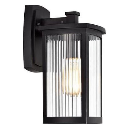 Chloe Lighting 14 in. Evie Transitional 1 Light Outdoor Wall Sconce, Textured Black CH2S207BK14-OD1