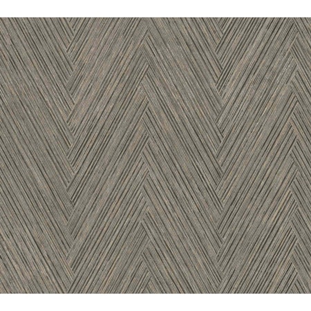 York Wallcoverings Thatched Chevron Charcoal Wallpaper FM1051
