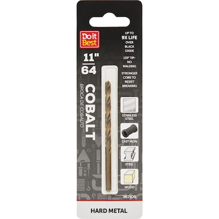 Do It Best 11/64'' Cobalt Drill Bit QJDIB-DB-036A