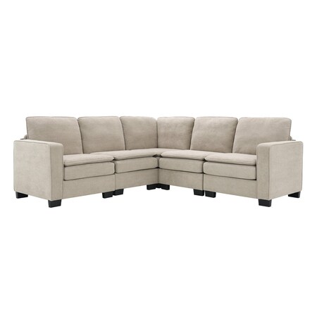 Homeroots 89" Khaki Fabric Modular Sofa 568292