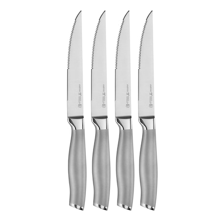 Henckels Modernist Steak Knife Set of 4, Silver, Stainless Steel 1014113