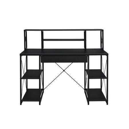 Homeroots 47" Black Computer Desk 491449