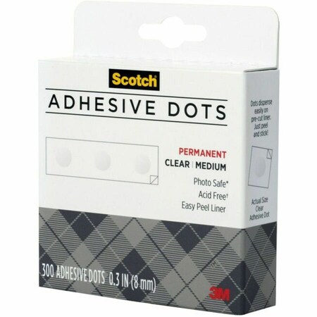 Scotch Adhesive Dots, No Color, 300PK MMM010300M