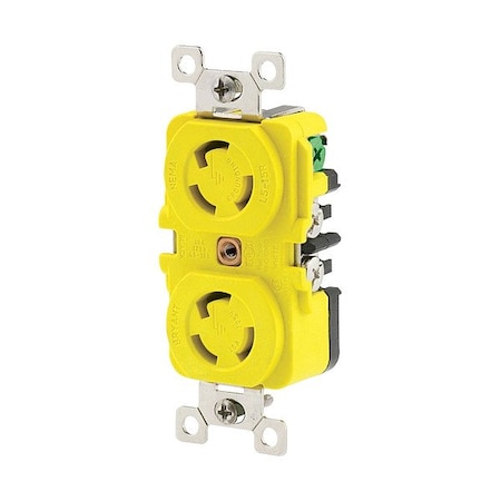 Bryant LockingReceptacle, 15A, 1/2hp, 125VAC, Black 4700DRCR