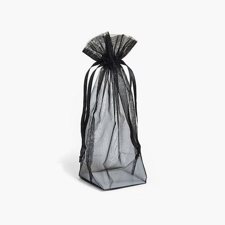 Nashville Wraps Black Square Gusseted Sheer Bag, 3x3x9, 10PK GHB339BK