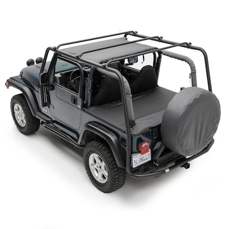 Smittybilt 8795 WRANGLER YJ SRC ROOF RACK; 300 LB RATING; BLACK TEXTURED 76711