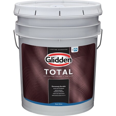 Glidden Total Exterior Paint + Primer Semi-Gloss Midtone Base 5 Gallon GLTEX30MB/05