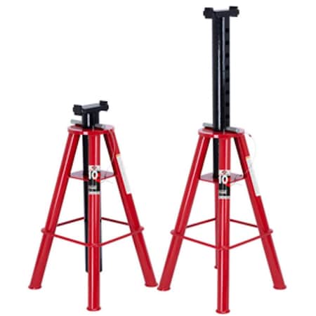 American Forge & Foundry 10 Ton Pin-Style Truck Stand, Red, 2PK IN3310B