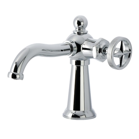 Kingston Brass One-Handle Single-Hole Bathroom Faucet with Push Pop-Up Drain, Polished Chrome KS3541RNX