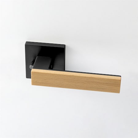 Mcbowery Summit Matte Black Combined Bed/Bath & Hall/Closet Modern Door Handle (Privacy/Passage) MB-1109PVMB-RH