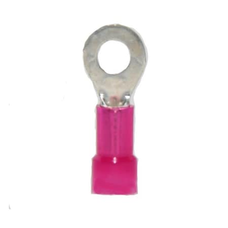 Hillsdale Terminal Ring Terminal, #8 Stud Size, 18 AWG, 600 V, Nylon Insulated, 1000 PK 50030N