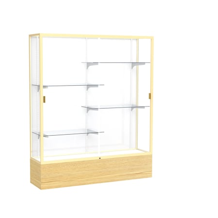 Ghent Floor Display Case 60x72x16, White, Champange 2075WB-GD-LV