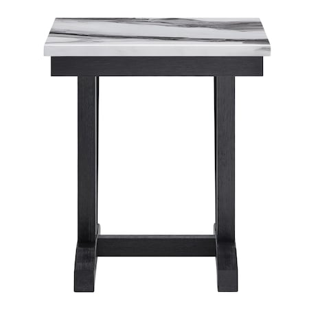 Global Furniture Usa Contemporary T1319 Blk/Wht End Table T1319-BLK/WHT-ET
