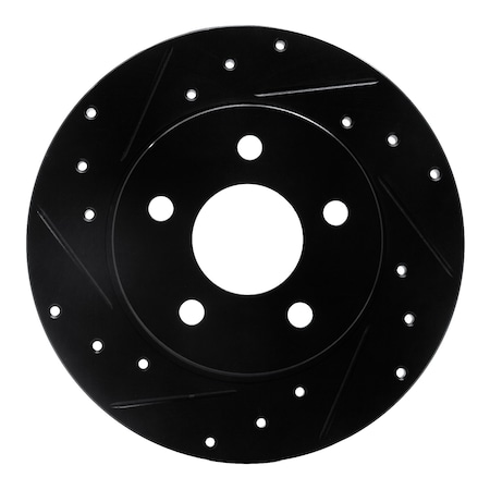 Dynamic Friction Co DFC Brake Rotor - Drilled and Slotted - Black 633-53004L