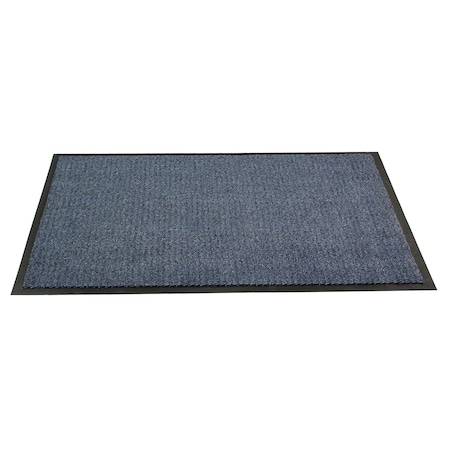 Floortex Door Mat, Polypropylene, 0.25 in Thick, Blue, 48 in W x 70 in L FR49180DCBLV