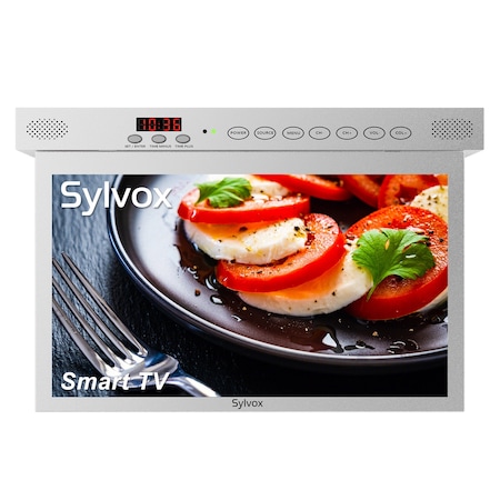 Sylvox 15.6in Smart Under Cabinet TV for Kitchen Silver KT16A0KHGA-S