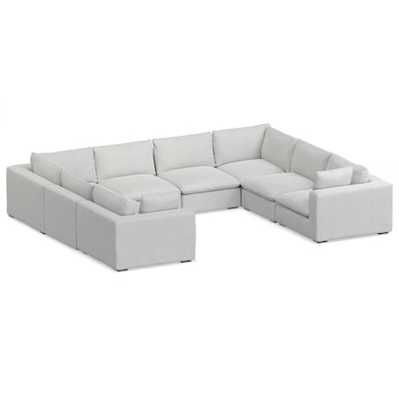 Homeroots 161in Gray Fabric Modular Wood Sofa 641865