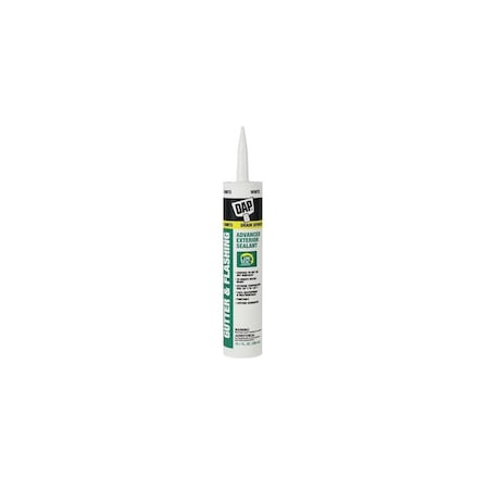 Dap Butyl-Flex 18184 Gutter and Flashing Sealant, White, Paste, 10.1 fl-oz Cartridge 18182/18184
