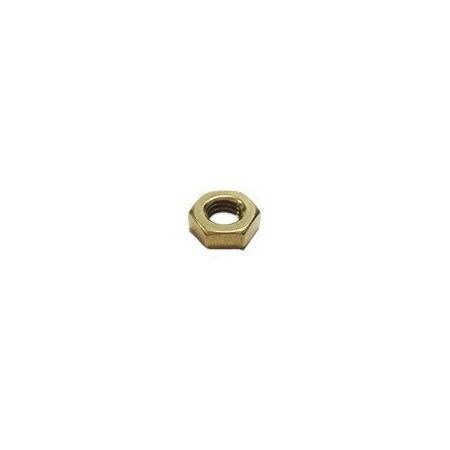 Haltec Hex Lock Nut, 1/4x28 Thread, Brass FP-145