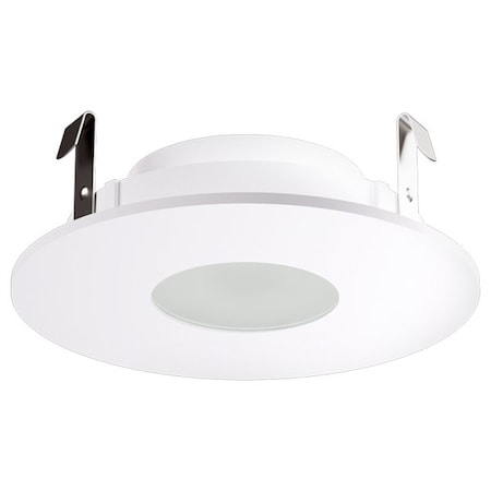 Elco Lighting Pex 4in Round Adjustable Pinhole, Frosted Lens, Haze with White Trim ELK4125BB