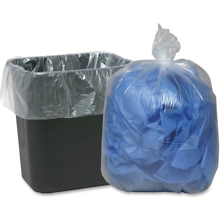 Webster Clear Low-Density Can Liners- 7-10 gal- .6 mil- 24 x 23- Clear- 500-Carton, 500PK 242315C