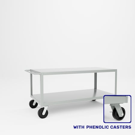 Pucel Extra Heavy Duty Shop Truck, 34 in W x 72 in D x 36 in H, Red ET-3472-2P