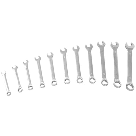 Performance Tool 11 pc. Metric Combination Wrench Set, Chrome Vanadium, Storage Rack W1062