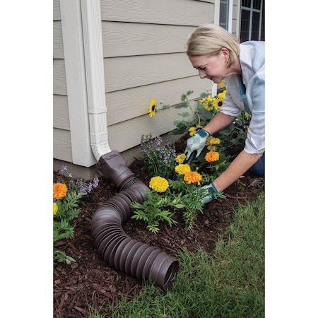 Spectra Metals Ground Spout 22'' to 48'' Stone K-Style Polypropylene Downspout Extender GRNDSPTST