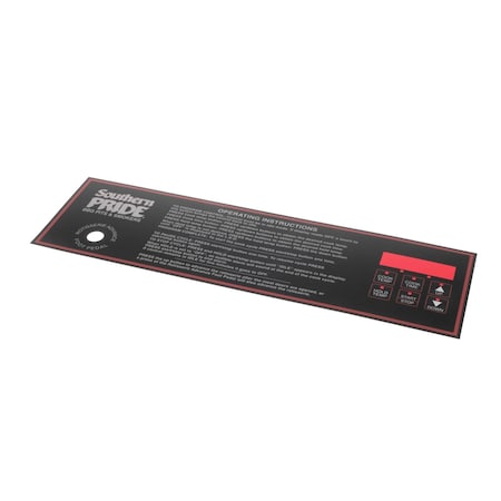 Southern Pride Overlay, Control Panel, SP1000 415024