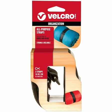 Velcro Brand 2PK2x36 BLK Velco Strap 90440